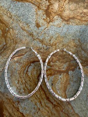 large Oval Brighton pebble earrings